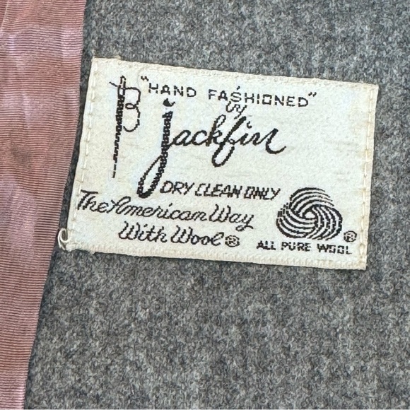 Vintage grey wool blazer slim fit tailored single button union made in USA XS - Picture 9 of 13